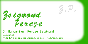 zsigmond percze business card